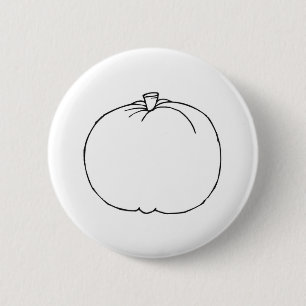 Badge Rond 5 Cm Croquis citrouille
