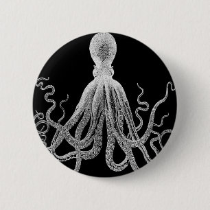Badge Rond 5 Cm croquis de poulpe