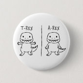 Badge Rond 5 Cm Croquis T-Rex T-Pose (Devant)