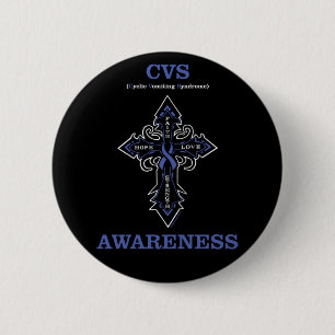 Badge Rond 5 Cm Cross/Awareness...CVS