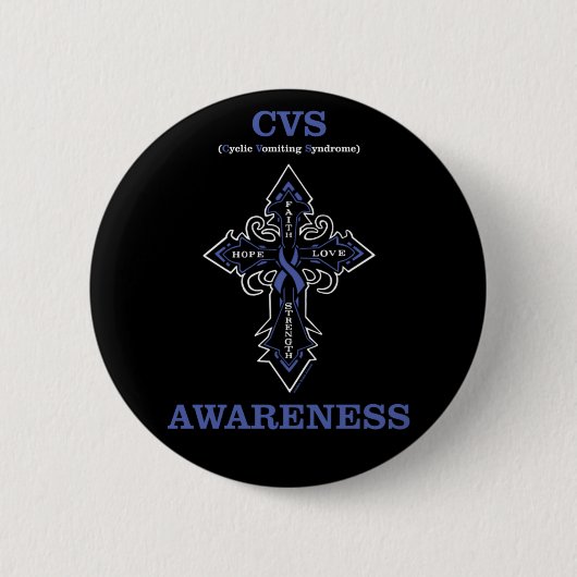 Badge Rond 5 Cm Cross/Awareness...CVS (Devant)