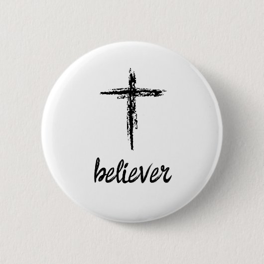 Badge Rond 5 Cm Croyant (Devant)