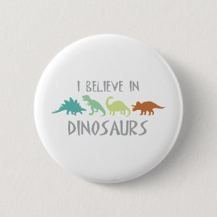 Badge Rond 5 Cm Croyez en dinosaures