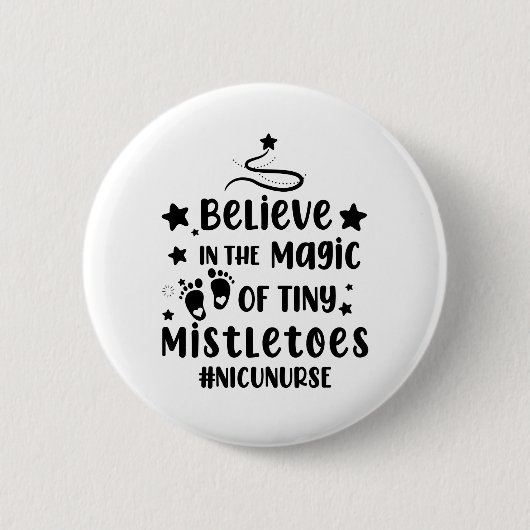 Badge Rond 5 Cm Croyez En La Magie Des Minuscules Mistletoes Nicu (Devant)