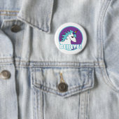 Badge Rond 5 Cm Croyez ! Licorne (En situation)