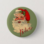 Badge Rond 5 Cm Croyez Père Noël (Devant)