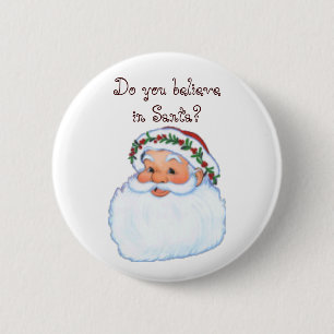 Badge Rond 5 Cm Croyez-Vous Au Père Noël
