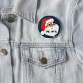 Badge Rond 5 Cm Croyez-vous en père noël noir ? (En situation)