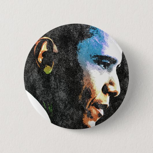 Badge Rond 5 Cm Cru du Président Barack Obama (Devant)