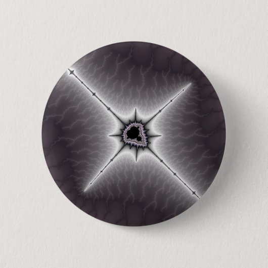 Badge Rond 5 Cm Crucifix - Bouton fractal (Devant)