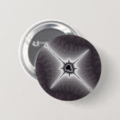 Badge Rond 5 Cm Crucifix - Bouton fractal (Devant & derrière)