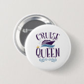 Badge Rond 5 Cm Cruise Queen Cute Crute Femmes (Devant & derrière)