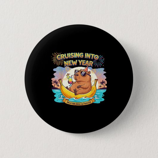 Badge Rond 5 Cm Cruising Into 2026 New Years Eve Party Matching Fa (Devant)