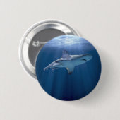 Badge Rond 5 Cm Cruising Shark (Devant & derrière)