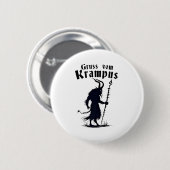 Badge Rond 5 Cm Cruss Vom Krampus Noël Noël Noël Noël Diable Éffra (Devant & derrière)