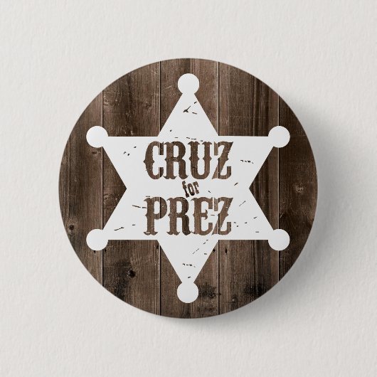 Badge Rond 5 Cm Cruz pour l'étoile de Prez - Ted Cruz pour le (Devant)