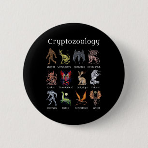 Badge Rond 5 Cm Cryptozoology Cryptid Creatures