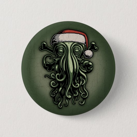 Badge Rond 5 Cm Cthulhu Claus (Devant)