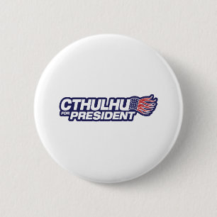 Badge Rond 5 Cm Cthulhu pour le président Button