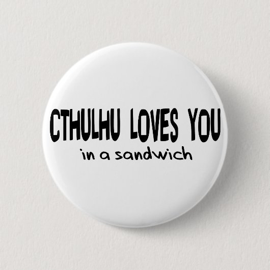 Badge Rond 5 Cm Cthulhu vous aime (Devant)