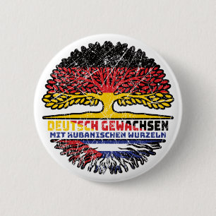 Badge Rond 5 Cm Cuba Allemand Baum Racine