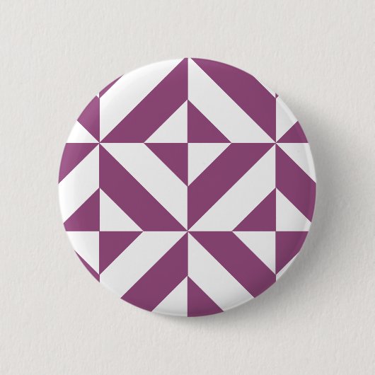 Badge Rond 5 Cm Cube Déco géométrique violet chaud (Devant)