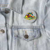 Badge Rond 5 Cm Cube Magique (En situation)