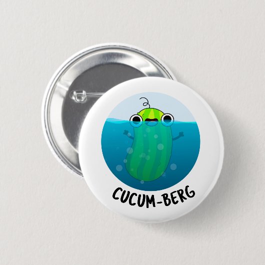 Badge Rond 5 Cm Cucum-berg Funny Concomber Pun (Devant & derrière)