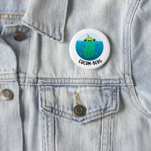 Badge Rond 5 Cm Cucum-berg Funny Concomber Pun (En situation)