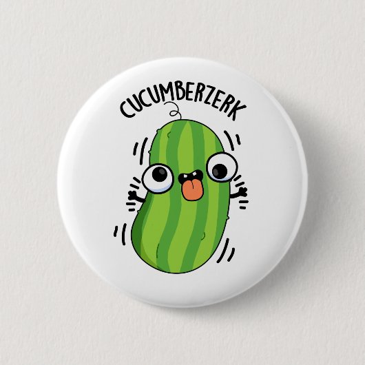 Badge Rond 5 Cm Cucumberzerk Funny Berzerk Cucumber Pun (Devant)
