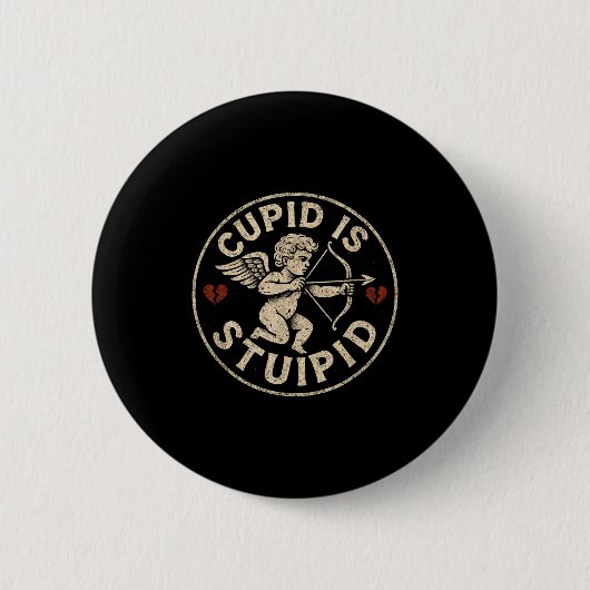 Badge Rond 5 Cm Cud Is Stud Hate Valentines Anti Valentine Stud Cu (Devant)