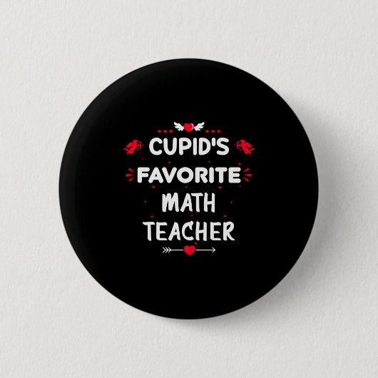 Badge Rond 5 Cm Cud S Favorite Math Teacher Valentine S Day Man (Devant)