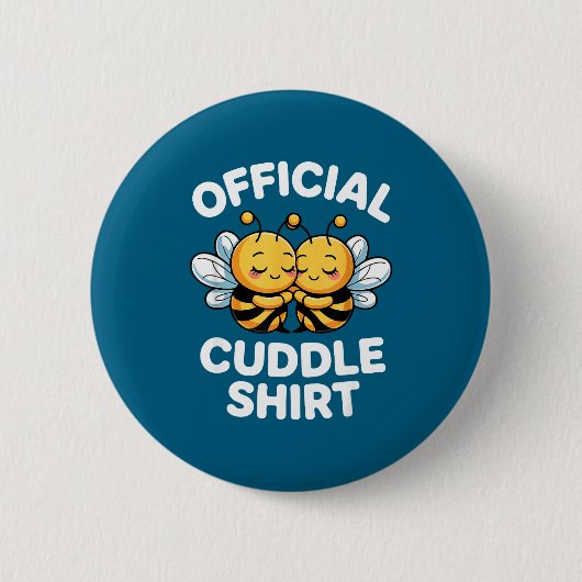 Badge Rond 5 Cm Cuddle Shirt Cute Bees Funny Cozy Couple  (Devant)