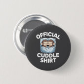Badge Rond 5 Cm Cuddle Shirt Cute Sleepy Monkey Couple  (Devant & derrière)