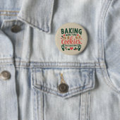 Badge Rond 5 Cm Cuire plus que des biscuits ce Noël Grossesse  (En situation)
