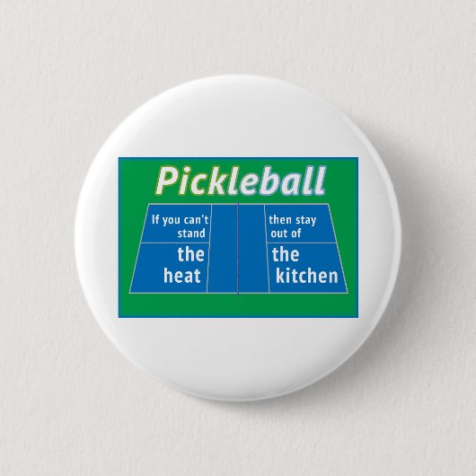 Badge Rond 5 Cm Cuisine chauffante Pickleball (Devant)