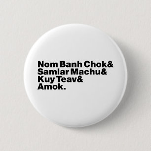Badge Rond 5 Cm Cuisine de rue Cambodgienne / Khmer