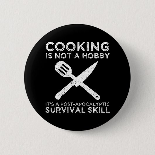 Badge Rond 5 Cm Cuisine N'Est Pas Un Hobby (Devant)