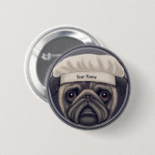 Badge Rond 5 Cm Cuisinier Carlin (Devant & derrière)