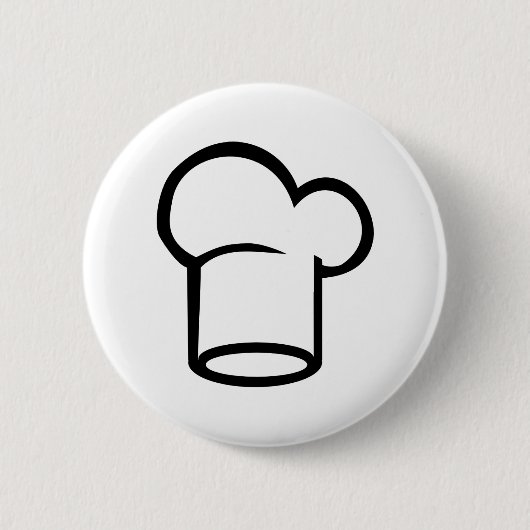 Badge Rond 5 Cm Cuisinier - chef (Devant)