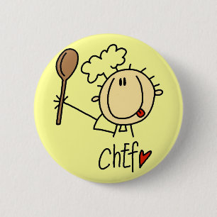 Badge Rond 5 Cm Cuisinier masculin