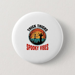 Badge Rond 5 Cm Cuisses Épaisses Vibes Sombres Design Halloween Vi