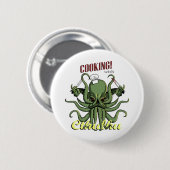 Badge Rond 5 Cm Cuisson avec Cthulhu (Devant & derrière)