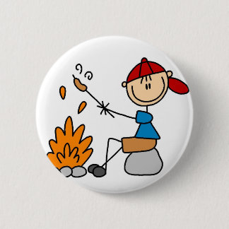 Badge Rond 5 Cm Cuisson du bouton campant de hot-dogs