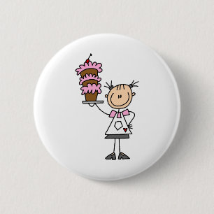 Badge Rond 5 Cm Cuisson d'un bouton de gâteau