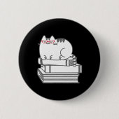 Badge Rond 5 Cm Cuite Livre Chat Nerd - Funny Chemise Nerdy Kitten (Devant)