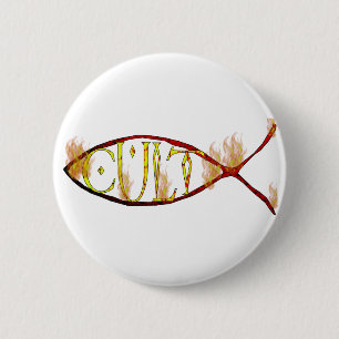 Badge Rond 5 Cm Culte de poissons