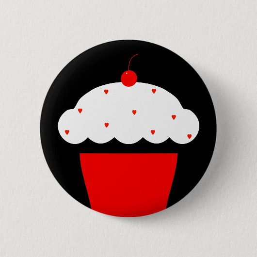 Badge Rond 5 Cm cupcake de cerise (Devant)
