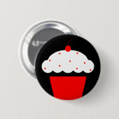 Badge Rond 5 Cm cupcake de cerise (Devant & derrière)