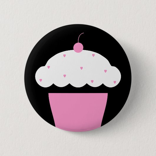 Badge Rond 5 Cm cupcake de cerise (Devant)